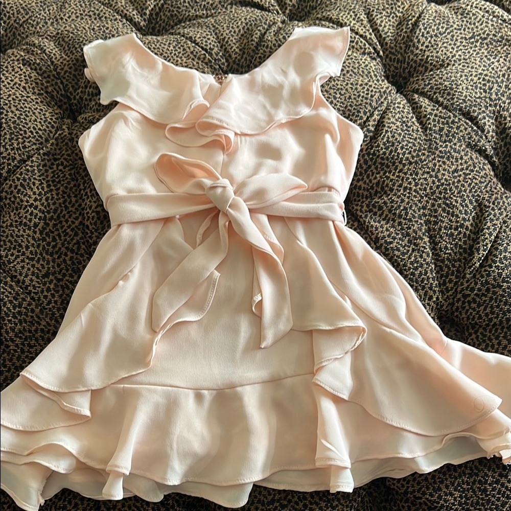 GB Girls Pink Ruffled Tiered Babydoll Dress 3t